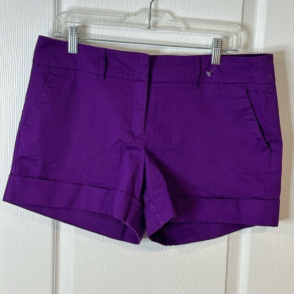NEW YORK & COMPANY Purple 12 Short Shorts - Picture 1 of 8